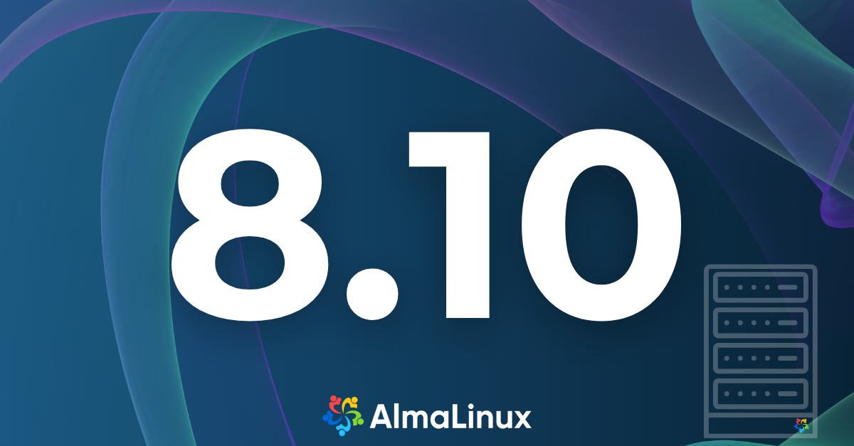 AlmaLinux 8.10 elérhető blog OG kép